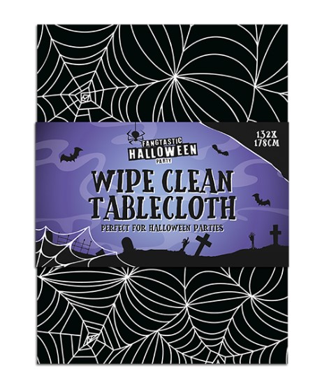 Halloween Wipe Clean Tablecloth 132x178cm - Adults - Click Image to Close