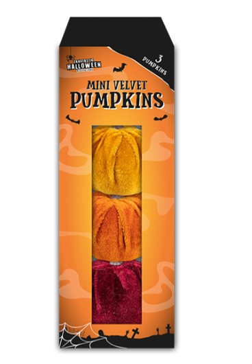 Halloween Mini Velvet Pumpkin Decorations - Click Image to Close