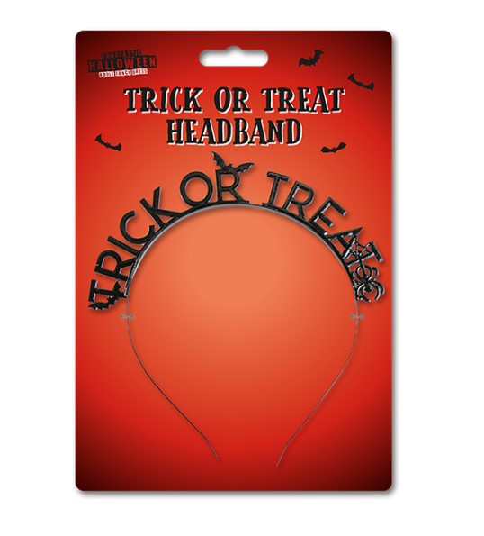 Halloween Trick Or Treat Headband - Click Image to Close