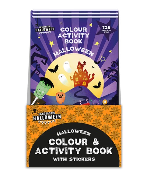 Halloween Colour & Activity Book with Stickers - Click Image to Close