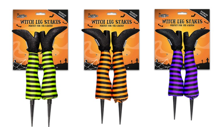 Halloween Witch Leg Stakes - Click Image to Close