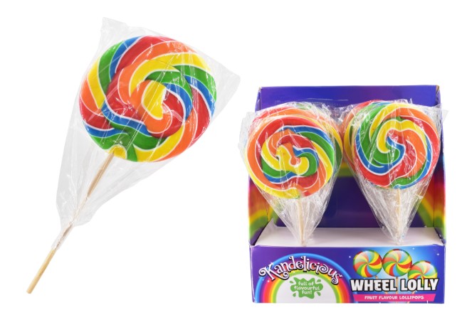 Catherine Wheel Rock Lolly 125G X 12 - Click Image to Close