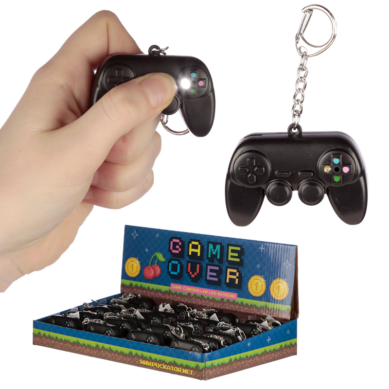 Game Over LED Keyring With Sound - Click Image to Close