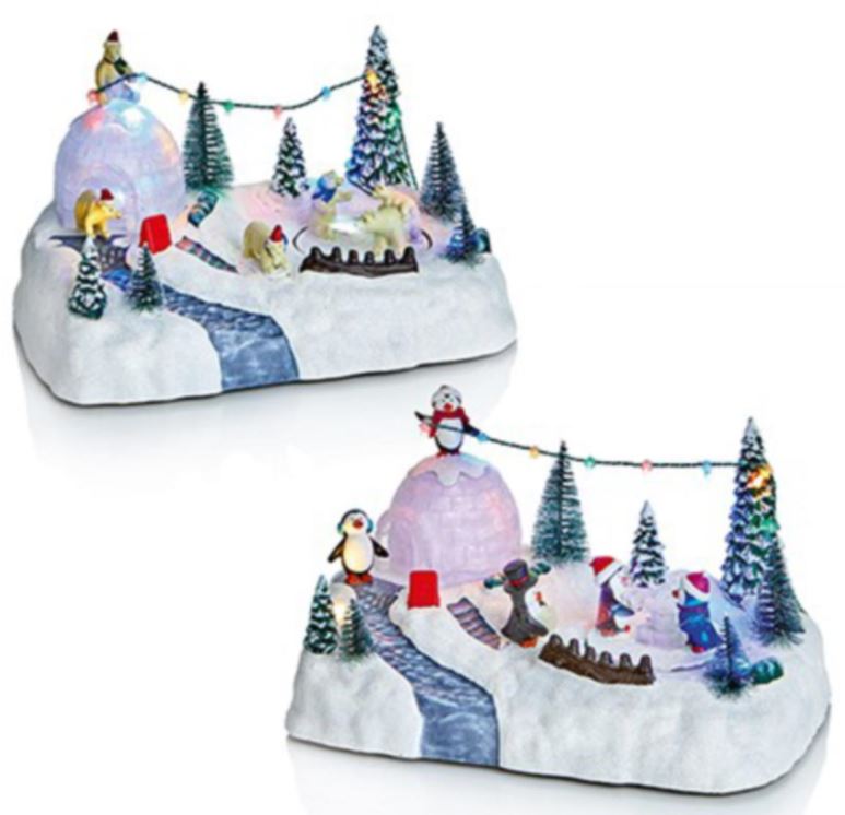 Christmas LED Aniamted Scene 28cm - Click Image to Close