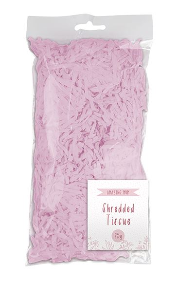 Pink Shredded Tissue Paper 25g - Click Image to Close