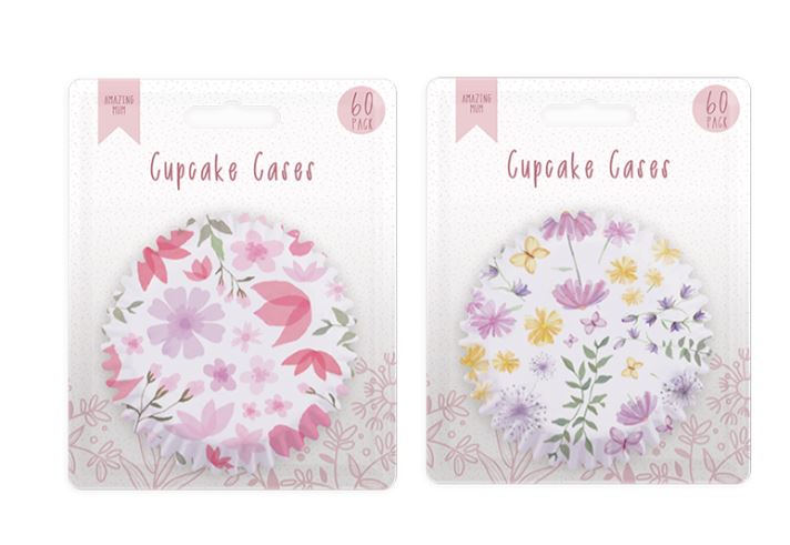 MOTHER'S DAY PRINTED CUPCAKE CASES 60PK - Click Image to Close