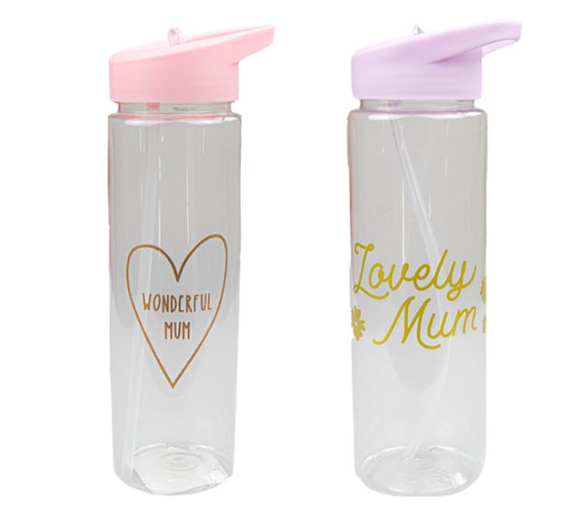 MUM FOILED WATER BOTTLE 600ML - Click Image to Close