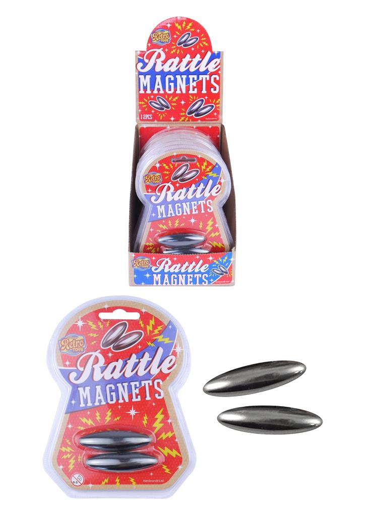 Rattle Magnets (2 Pieces) 6cm X 2cm - Click Image to Close