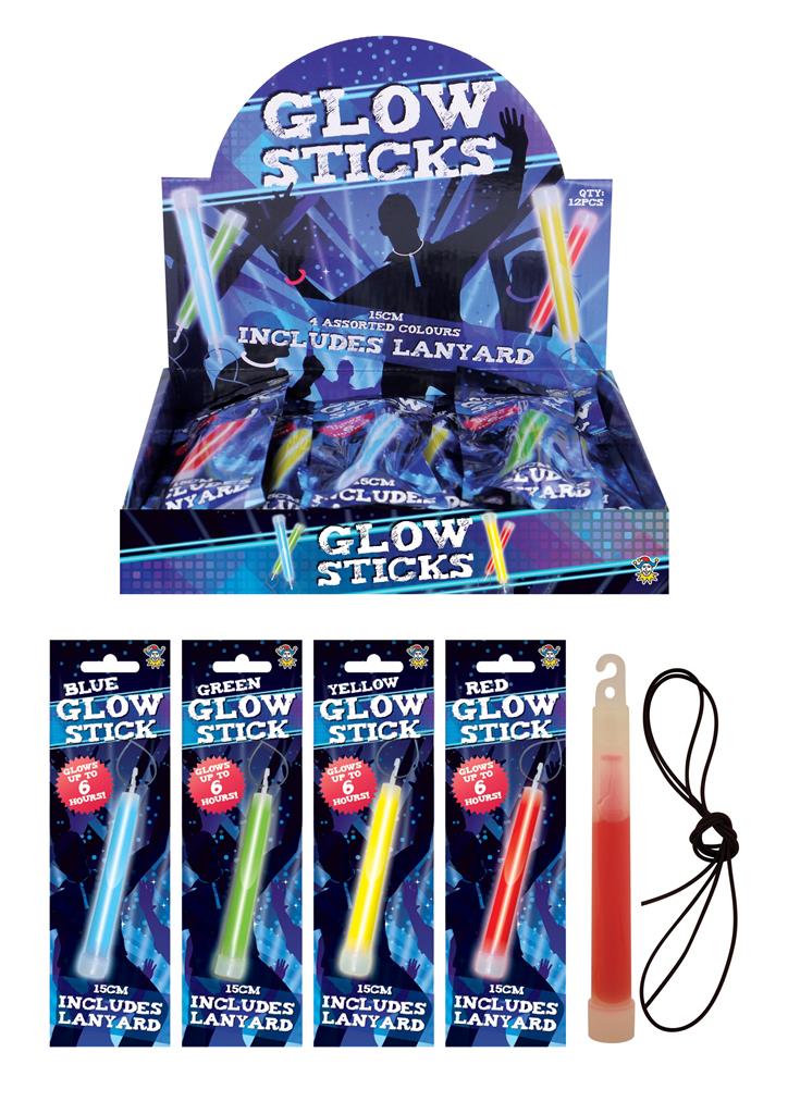 Glow Stick 15cm With Lanyard - Click Image to Close