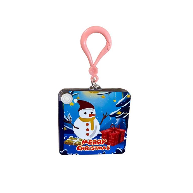 Christmas Snowman Water Game Keyring - Click Image to Close