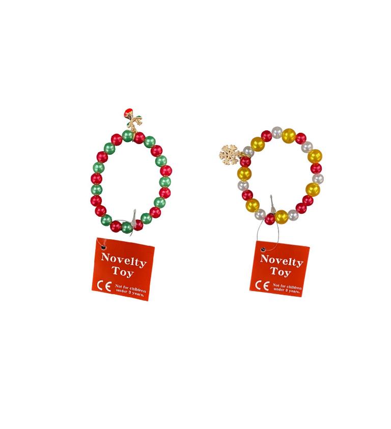 Christmas Bead Bracelet - Click Image to Close