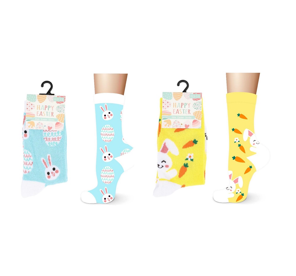 Kids Cotton Easter Design Socks - Click Image to Close