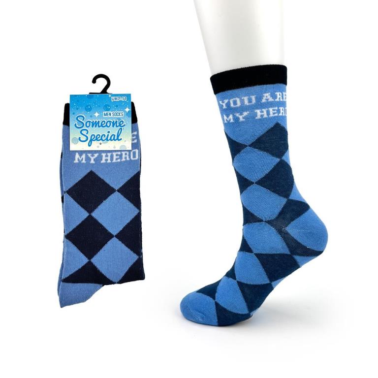 You Are My Hero Mens Socks - Click Image to Close