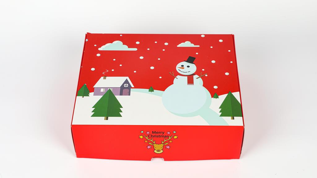 Snowman Red Gift Box Large 31 x 24.5 x 8cm - Click Image to Close