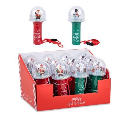 Christmas Dome Light Up Spinner - Click Image to Close