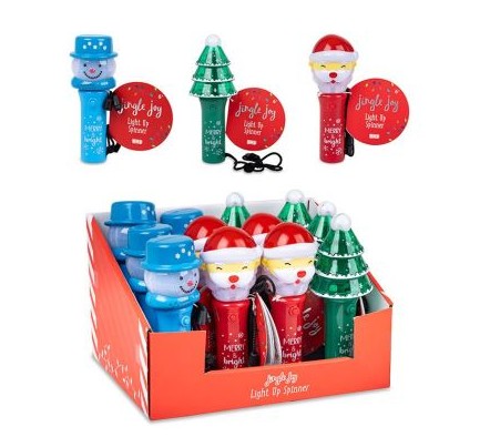 Christmas Light Up Character Spinner - Click Image to Close
