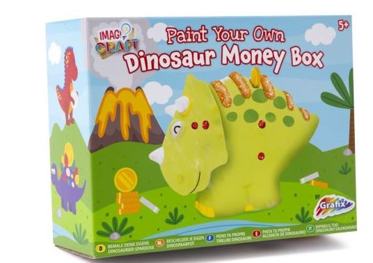 Paint Your Own Dinosaur Money Box - Click Image to Close