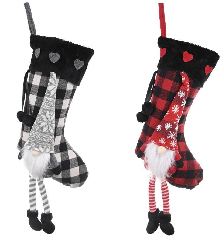 Christmas Stocking With Hanging Gonk 52 x 23cm - Click Image to Close