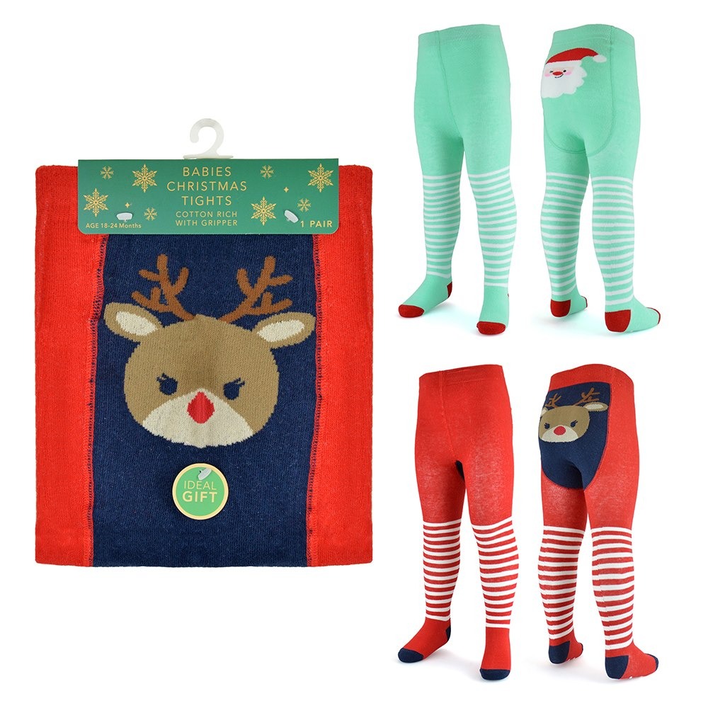 Christmas Babies Bum Design Tights - Click Image to Close