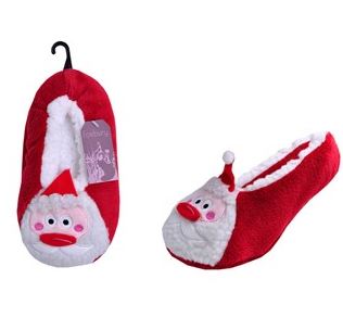 Ladies Santa Slipper Socks - Click Image to Close