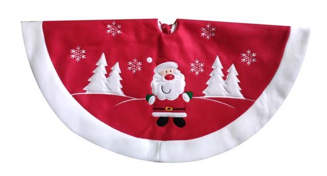 Red Santa Christmas Tree Skirt - Click Image to Close