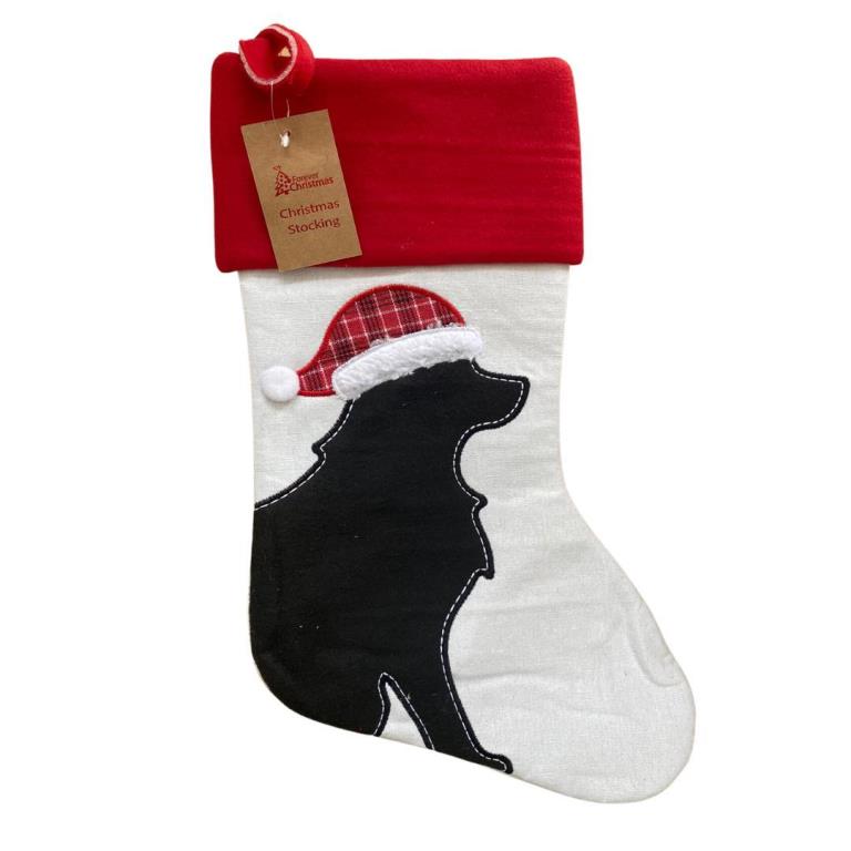 Deluxe Plush Modern Dog Christmas Stocking - Click Image to Close