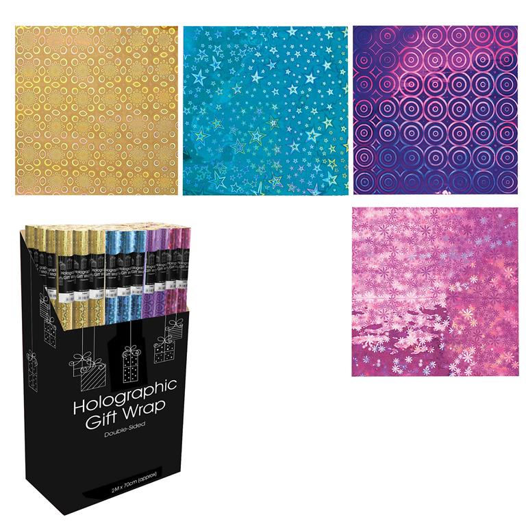 Holographic Gift Wrap 2M X 70cm - Click Image to Close