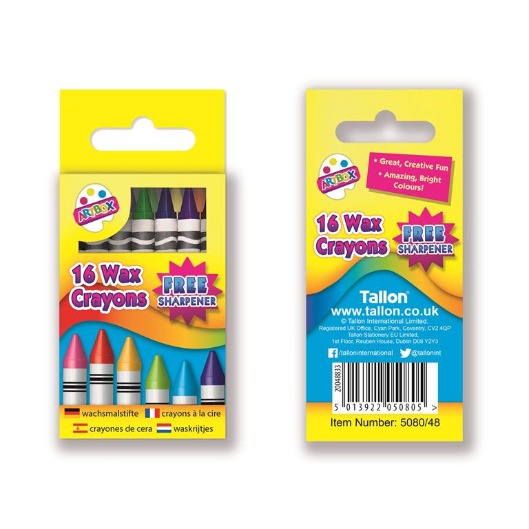Tallon 16 Wax Crayons - Click Image to Close