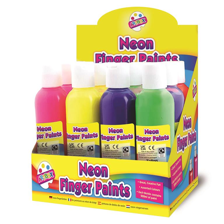 Neon Finger Paints 200Ml - Click Image to Close
