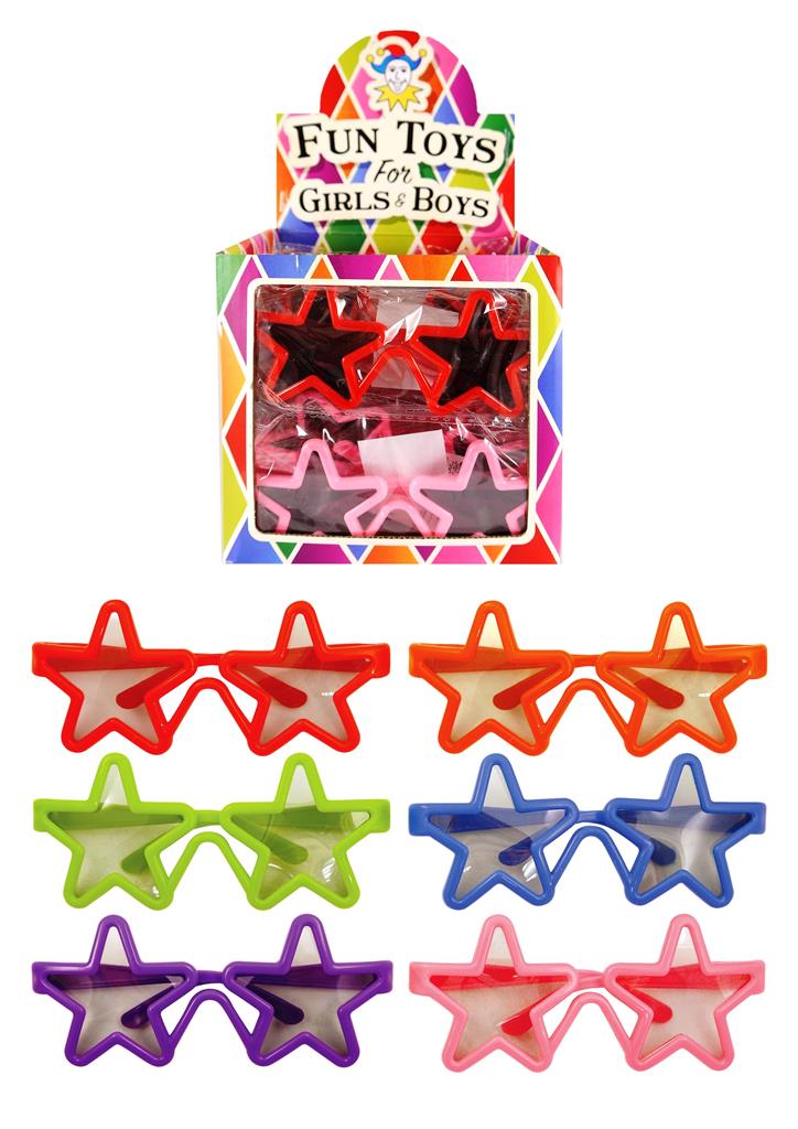 Children's Star Shaped Glasses x 24 ( Assorted ) - Click Image to Close