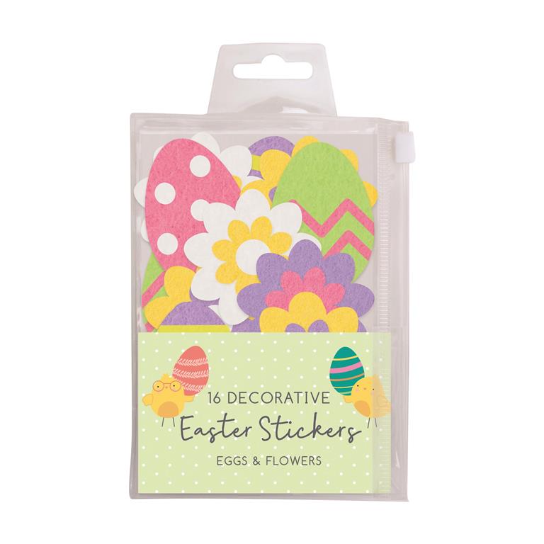 Easter Bonnet Felt Decorations Eggs/Flowers - Click Image to Close