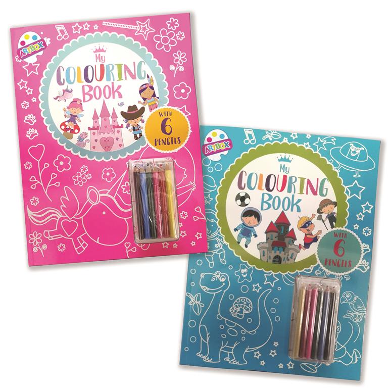Colouring Book With Pencils (0 Vat) - Click Image to Close