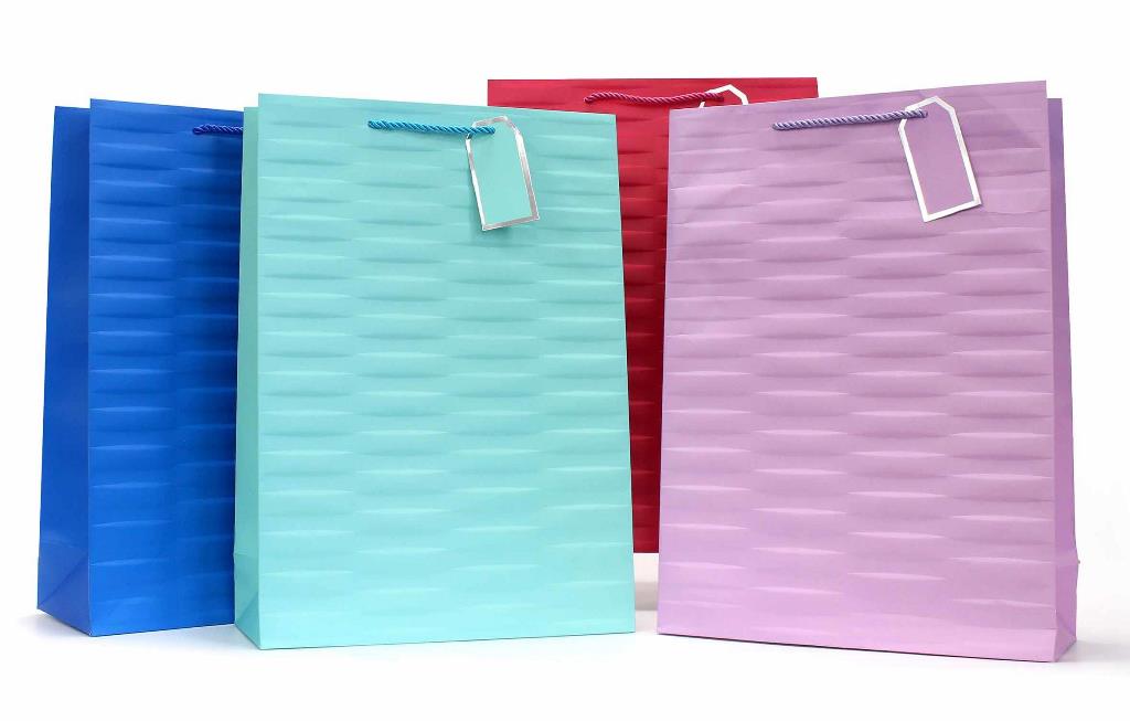 Gift Bag - Embossed Brights - Xl Size (32 X 44 X 11cm) - Click Image to Close