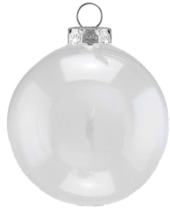 80Mm Clear Fillable Bauble - Click Image to Close