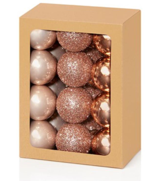 24 x 30mm Rose Gold Multi Baubles - Click Image to Close