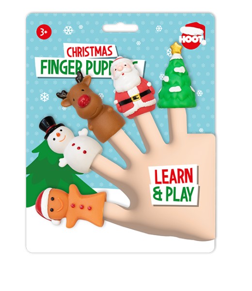 Christmas Finger Puppets 5 Pack - Click Image to Close
