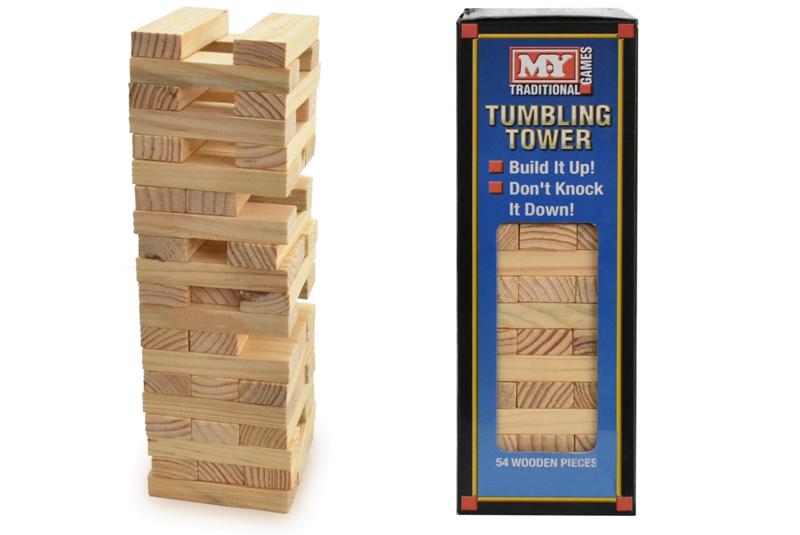 Wooden Tumbling Tower In Window Box - Click Image to Close