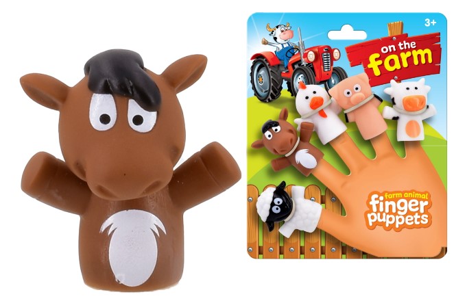 Farm Animals 5Pc Finger Puppets - Click Image to Close
