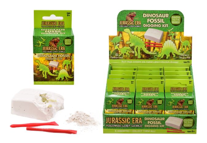 Dig It Out Glow In The Dark Jurassic Fossils - Click Image to Close