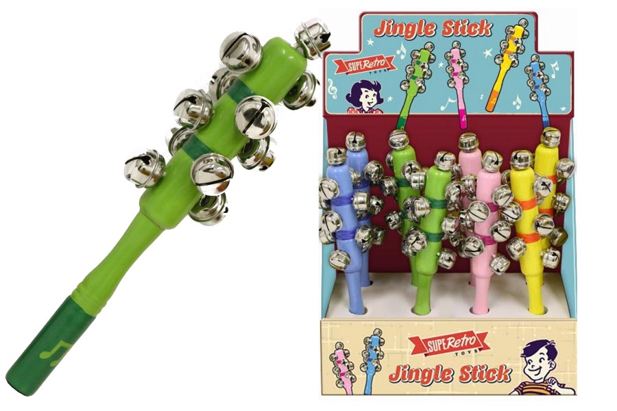 Retro Wooden Jingle Bell Stick - Click Image to Close