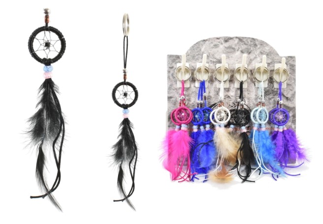 1" Dream Catcher On Keychain - Click Image to Close