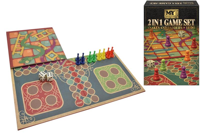 2 In 1 Snakes & Ladders And Ludo Game Set - Click Image to Close