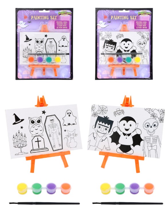 Paint Art Set Halloween Design 15cm X 10cm 2 Assorted - Click Image to Close