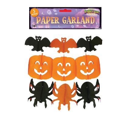 Halloween 3m Decoration Paper Garland ( Assorted Designs ) - Click Image to Close