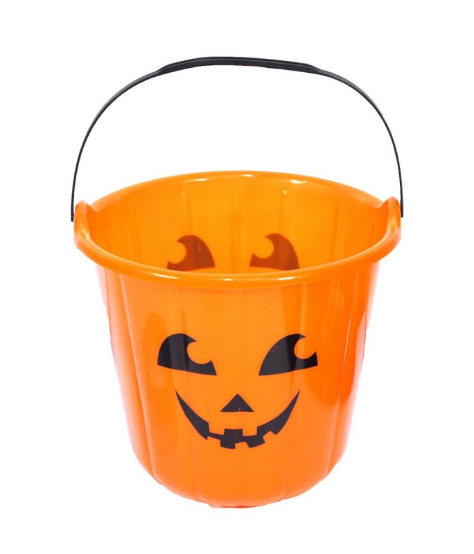 Halloween Pumpkin Treat Bucket 18cm X 16cm - Click Image to Close