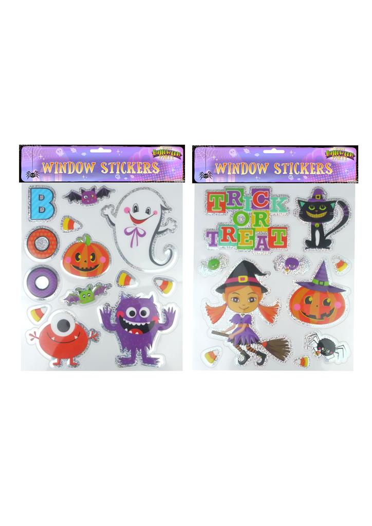 Halloween Window Stickers ( Assorted Designs ) - Click Image to Close