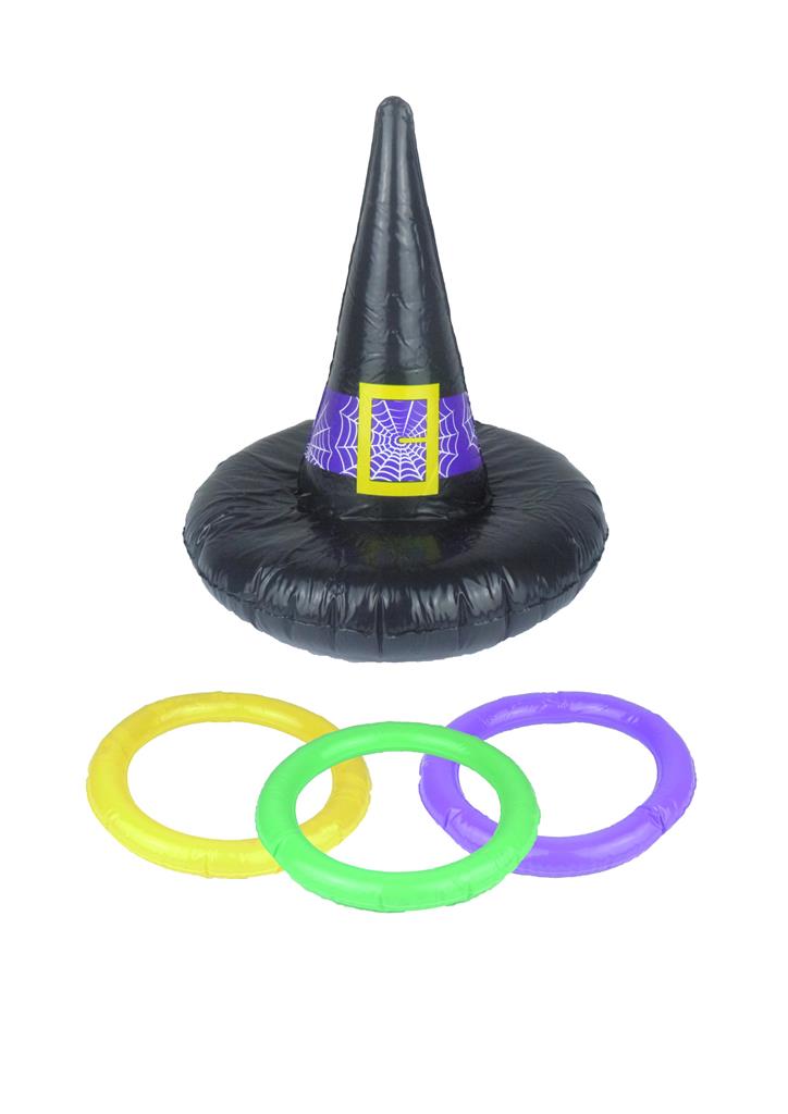 INFLATABLE WITCH HAT GAME SET 4 PCS - Click Image to Close