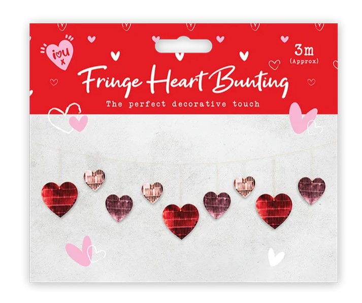 Valentine's Foil Heart Bunting - Click Image to Close