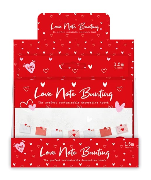 Valentine's Customisable Love Note Bunting 1.5m - Click Image to Close