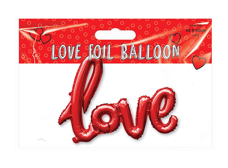 Valentines Day Love Foil Balloon - Click Image to Close